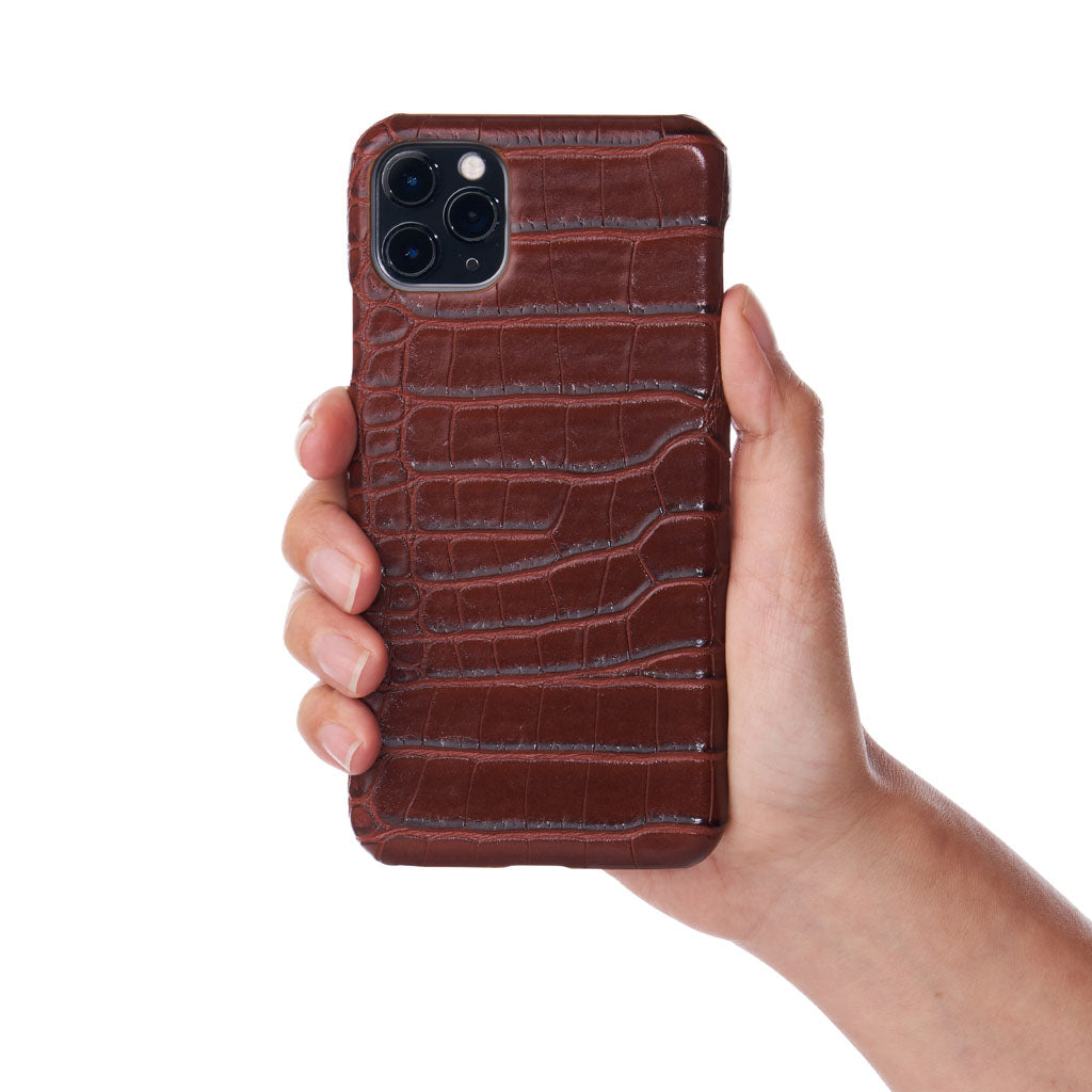 Cognac Faux Crocodile iPhone Case – Chic Geeks Cognac Faux Crocodile iPhone Case – Chic Geeks