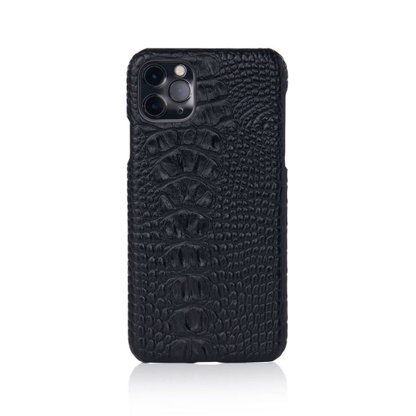 Black Croc Leather Personalised iPhone Case iPhone 14 Case 