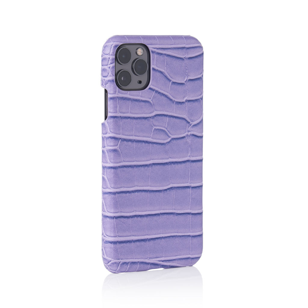 Lavender Faux Crocodile iPhone Case