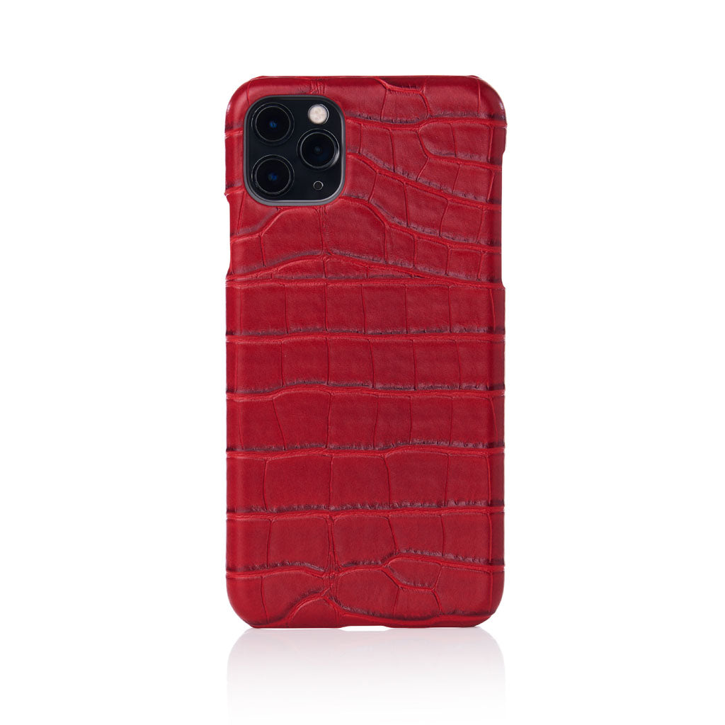 Crimson Faux Crocodile iPhone case – Chic Geeks
