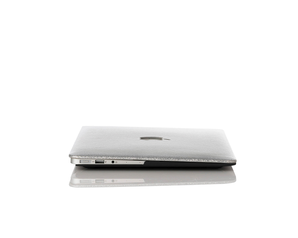 Silver Glitter MacBook Case Chic Geeks