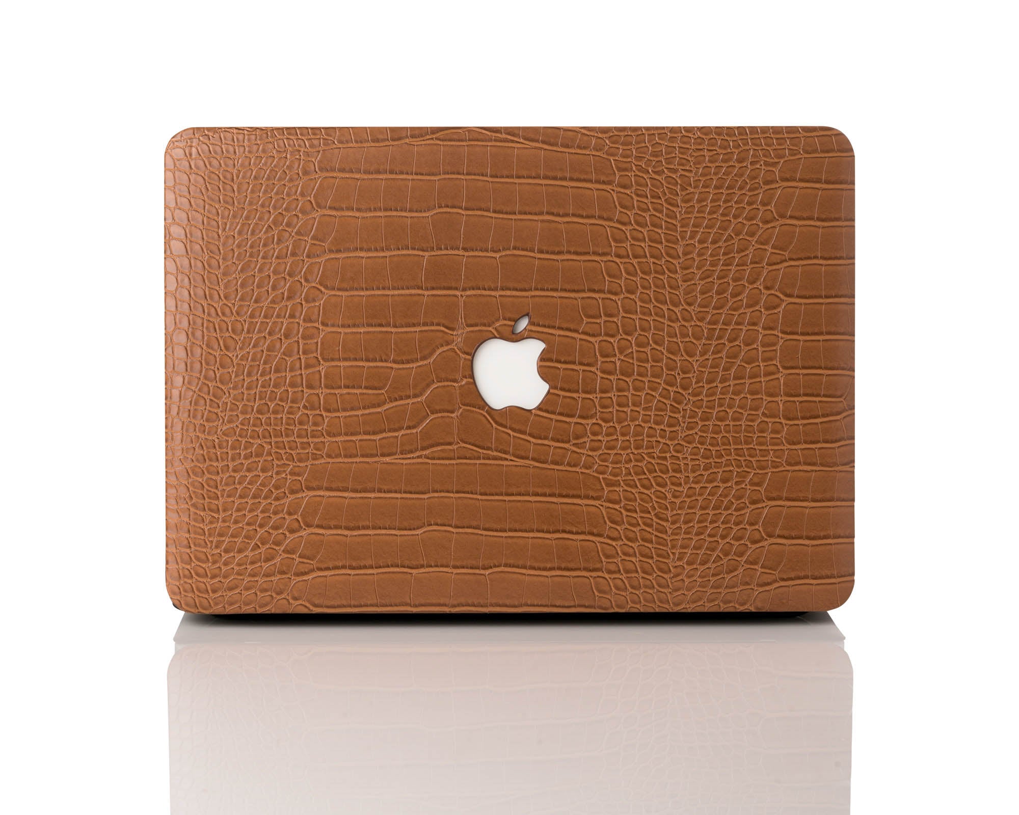 Caramel Faux Crocodile MacBook Case