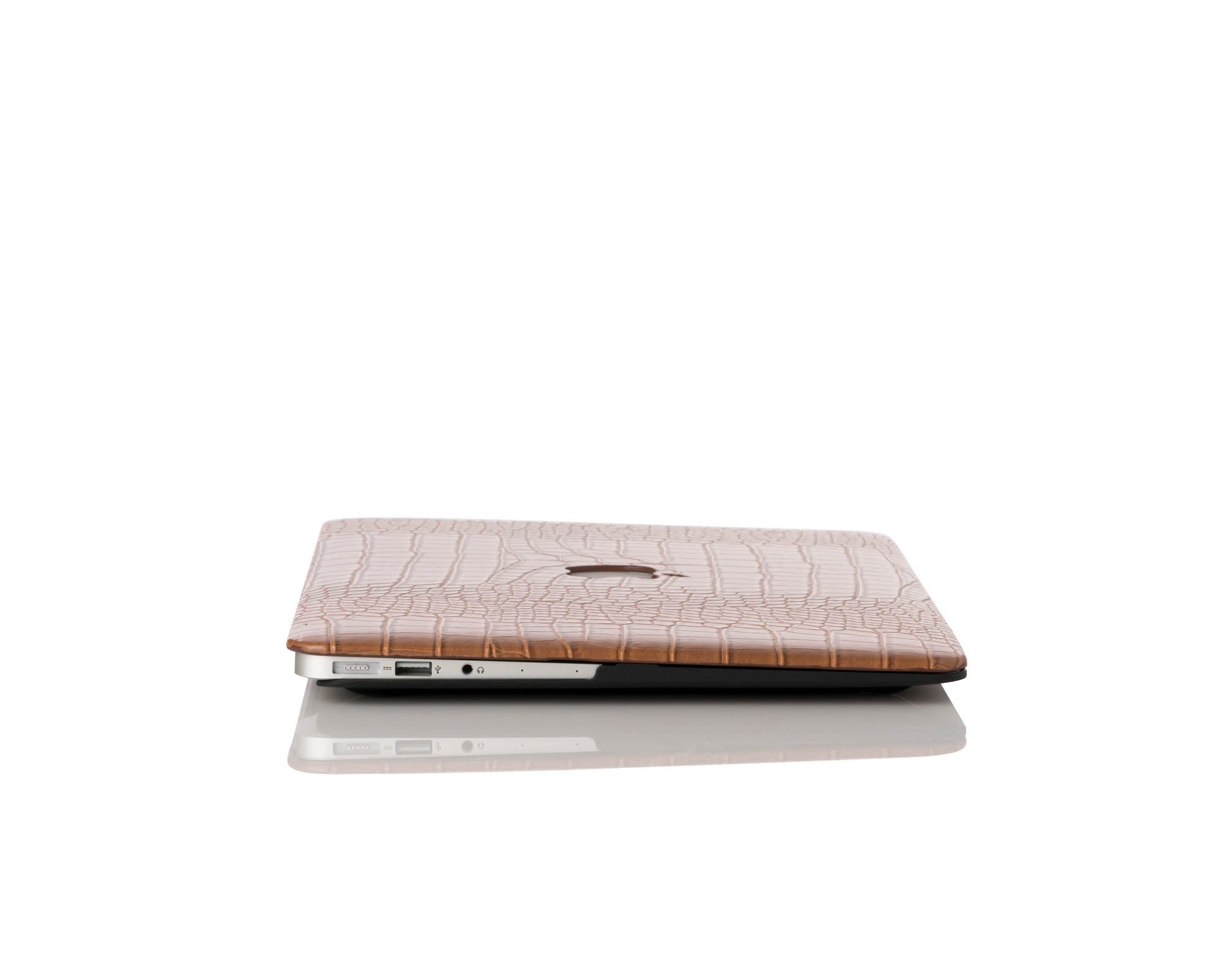 Caramel Faux Crocodile MacBook Case