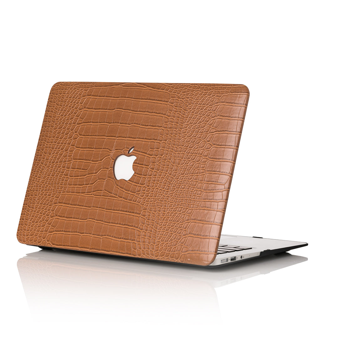 Caramel Faux Crocodile MacBook Case