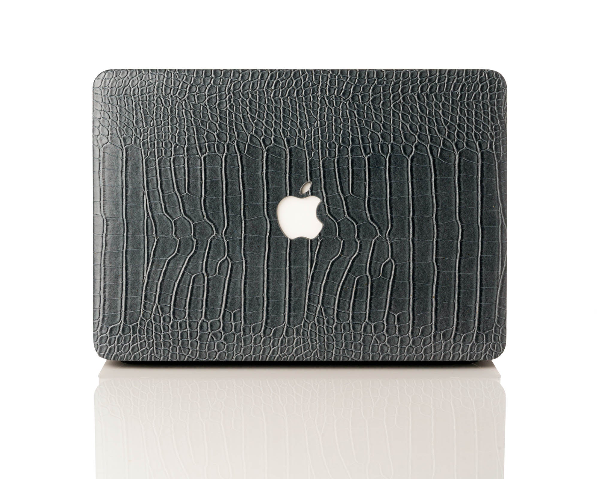 Charcoal Faux Crocodile MacBook Case