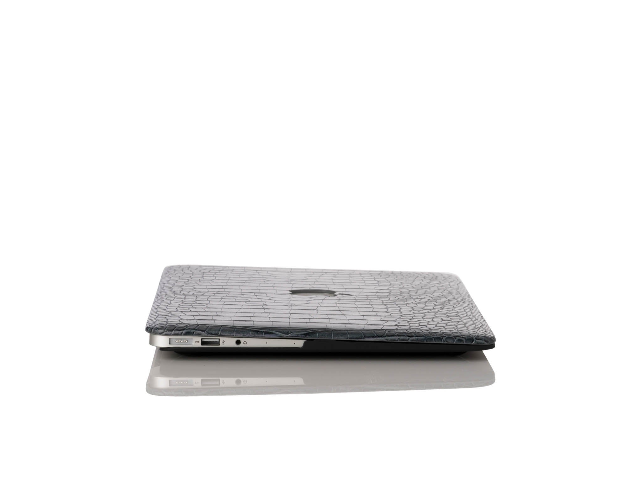 Charcoal Faux Crocodile MacBook Case