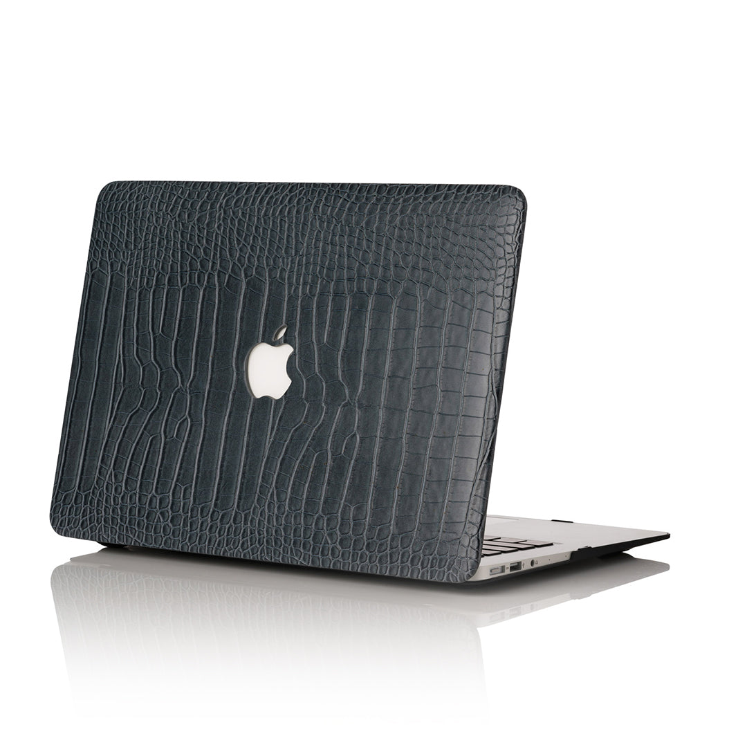 Charcoal Faux Crocodile MacBook Case