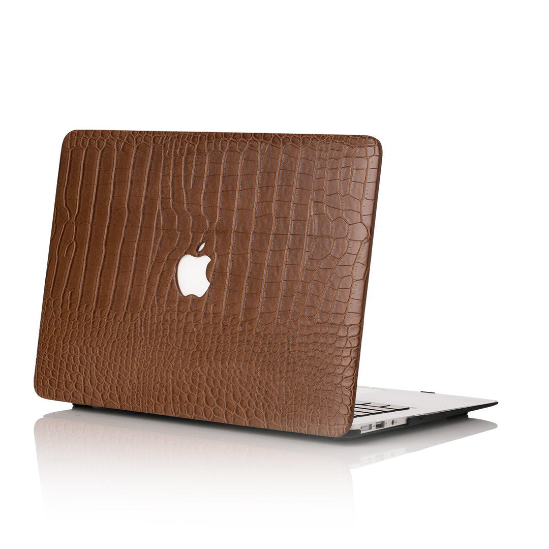 Chocolate Faux Crocodile MacBook Case