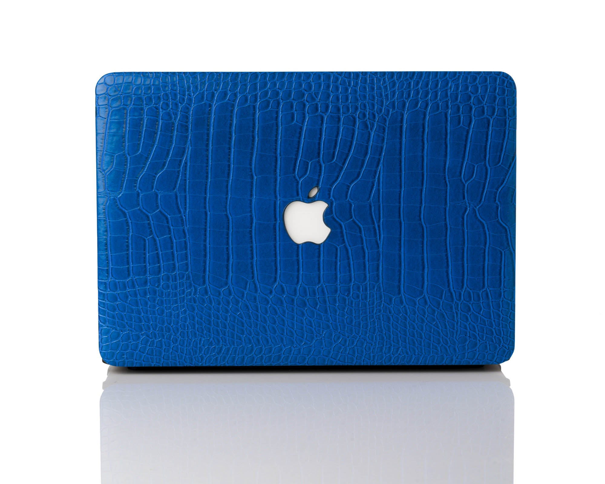 Cobalt Faux Crocodile MacBook Case