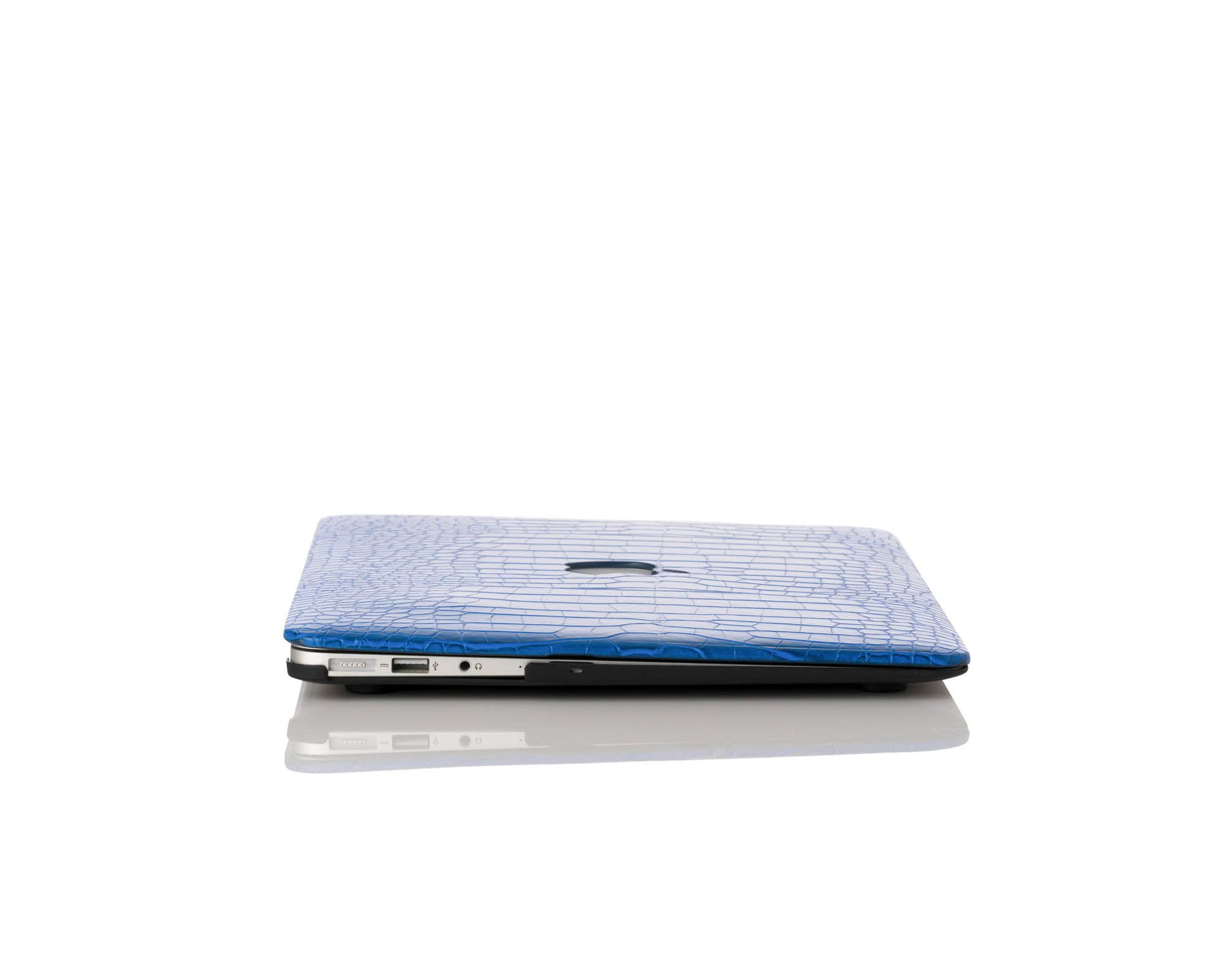 Cobalt Faux Crocodile MacBook Case