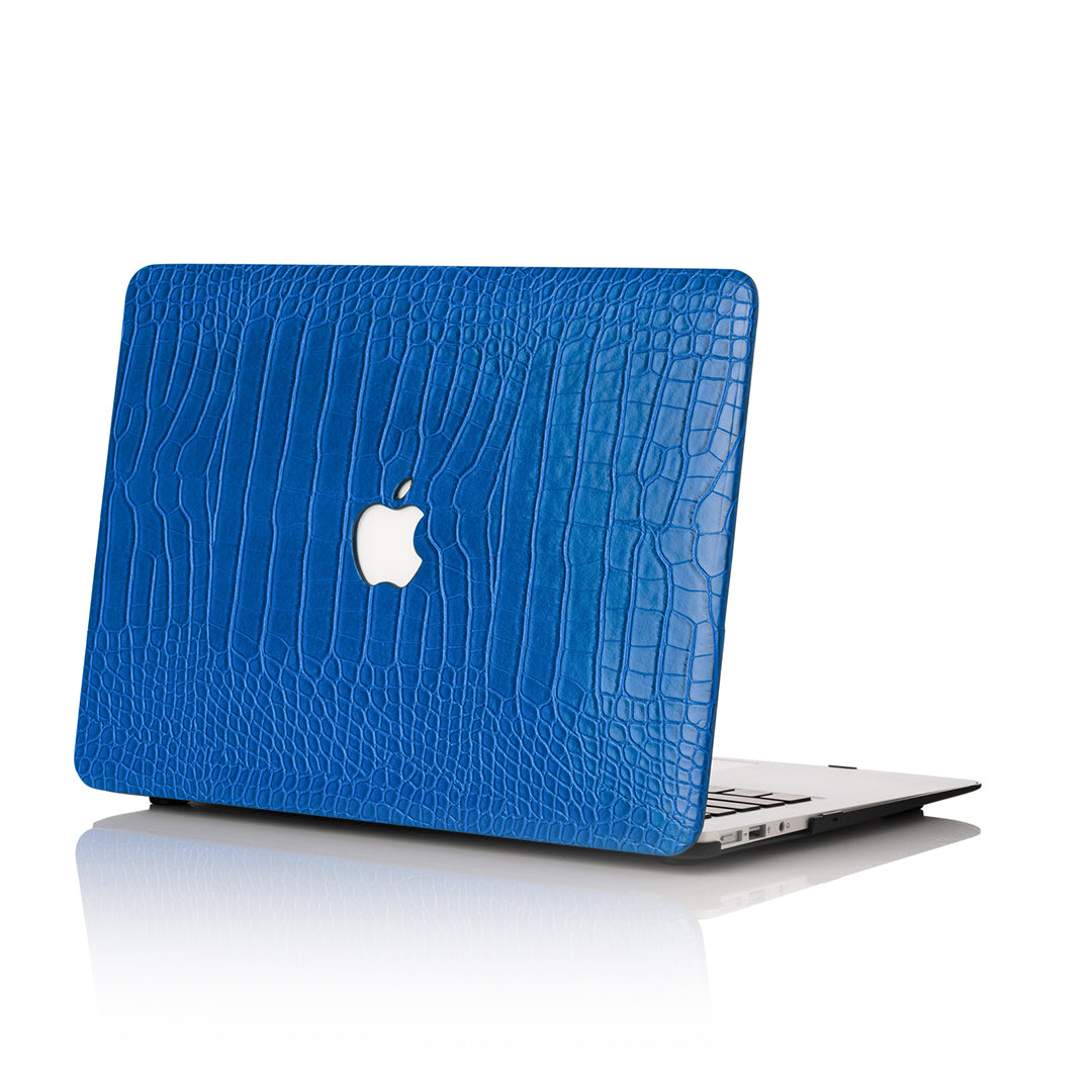 Cobalt Faux Crocodile MacBook Case