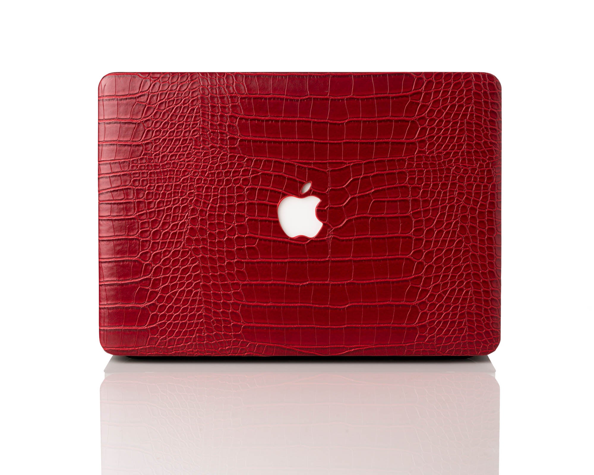 Crimson Faux Crocodile MacBook Case – Chic Geeks