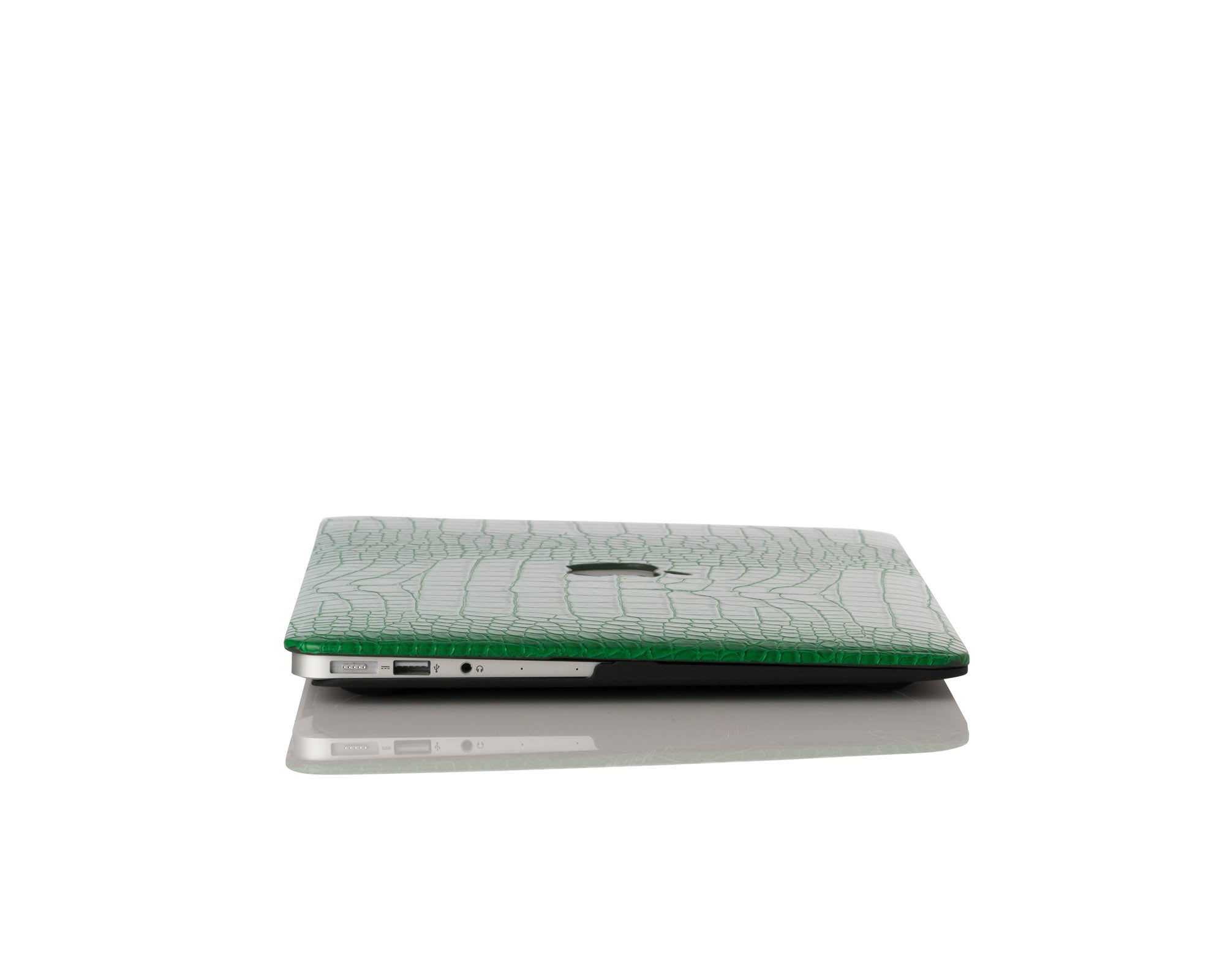 Emerald Faux Crocodile MacBook Case
