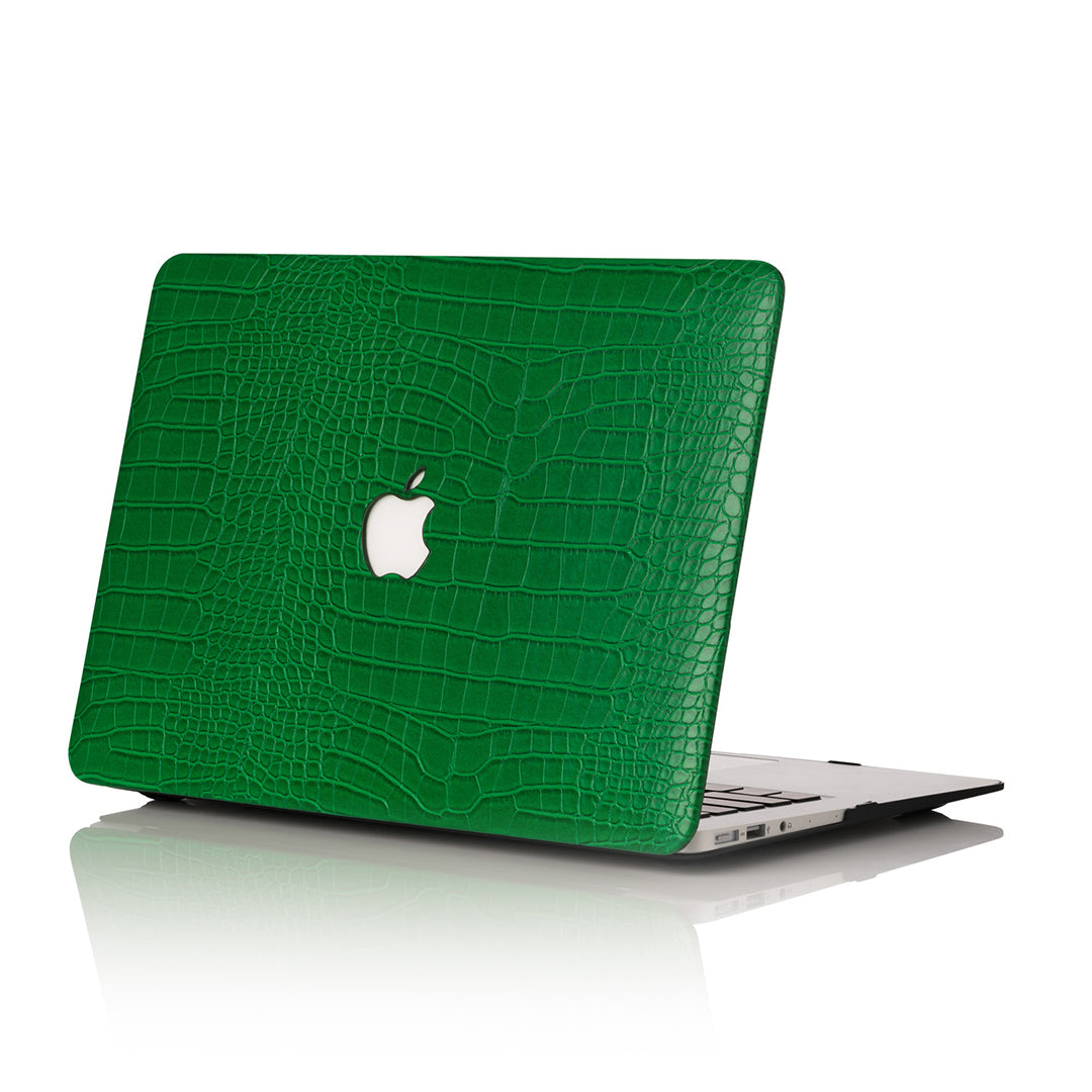 Chic Geeks Faux Crocodile MacBook Case - Emerald