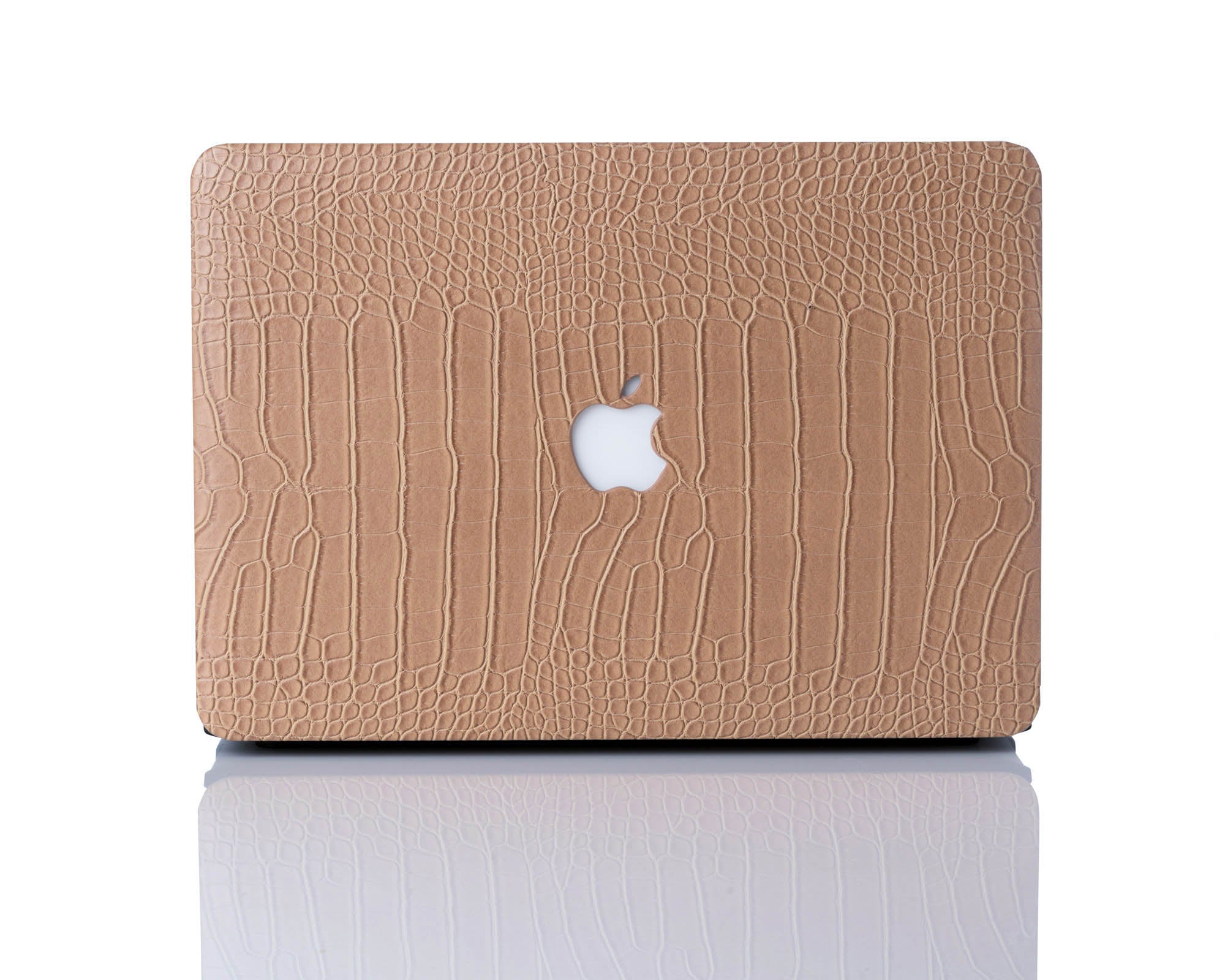 Khaki Faux Crocodile MacBook Case