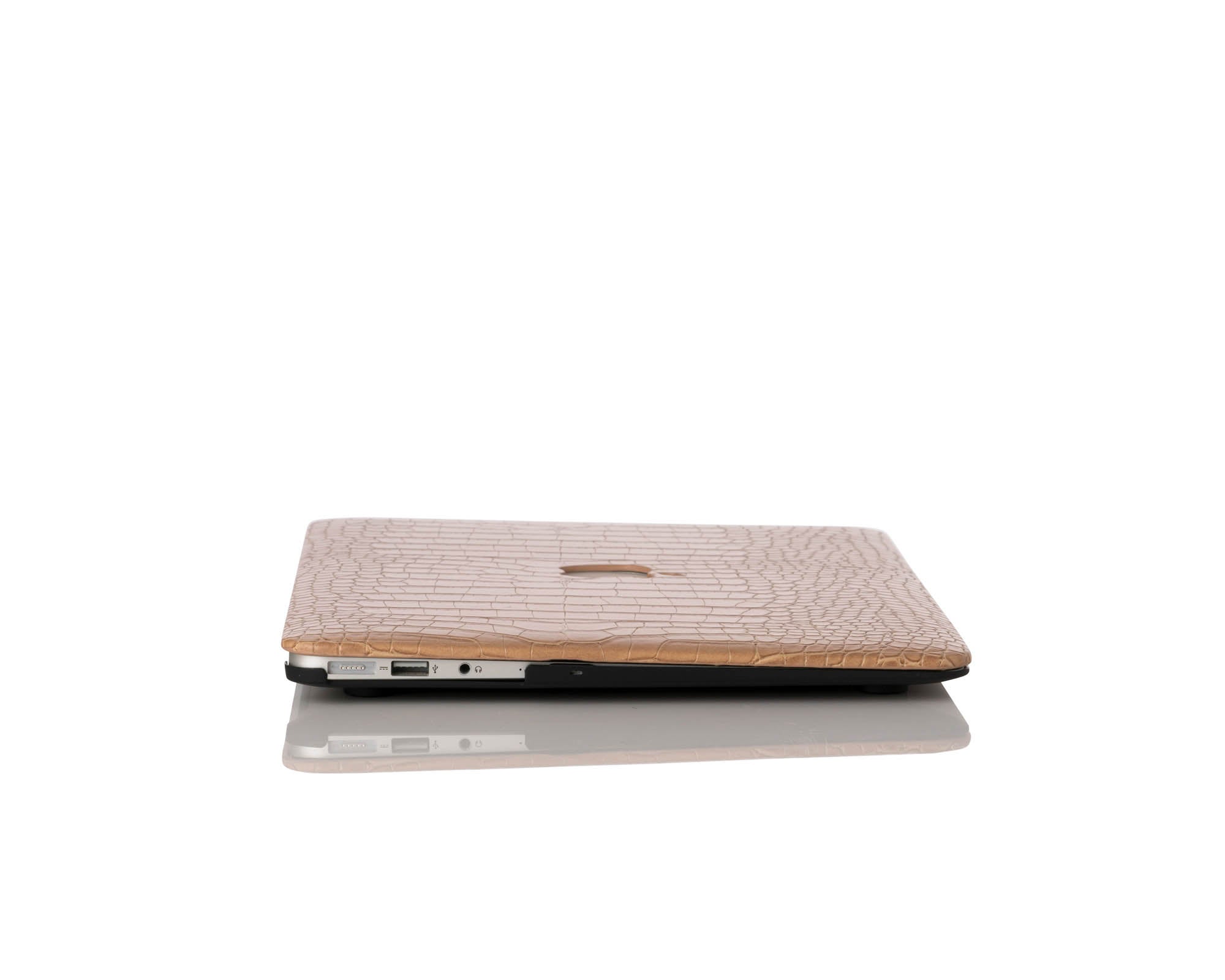 Khaki Faux Crocodile MacBook Case