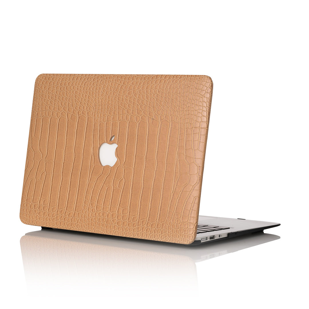 Khaki Faux Crocodile MacBook Case