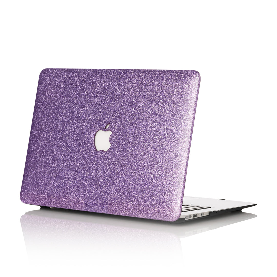 Lilac Check Fuzzy Laptop Case, Laptop Covers