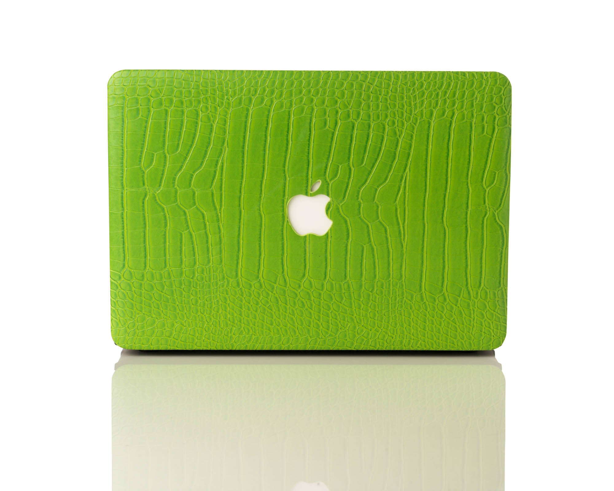 Lime Faux Crocodile MacBook Case