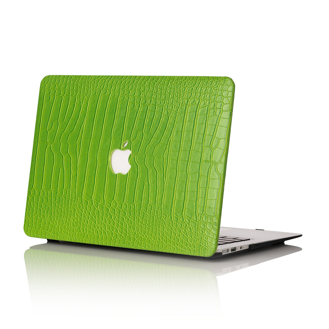 Lime Faux Crocodile MacBook Case