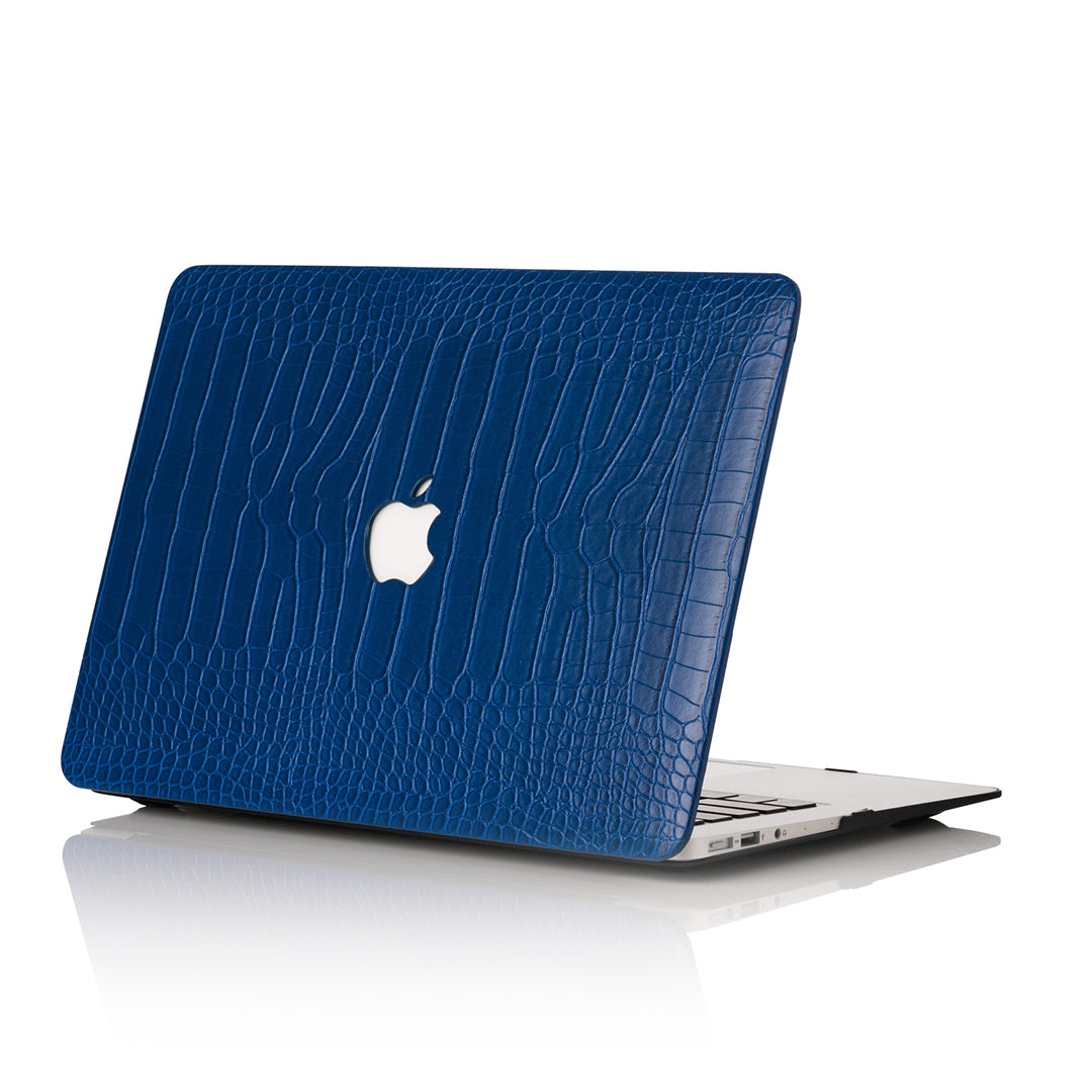 Navy Faux Crocodile MacBook Case