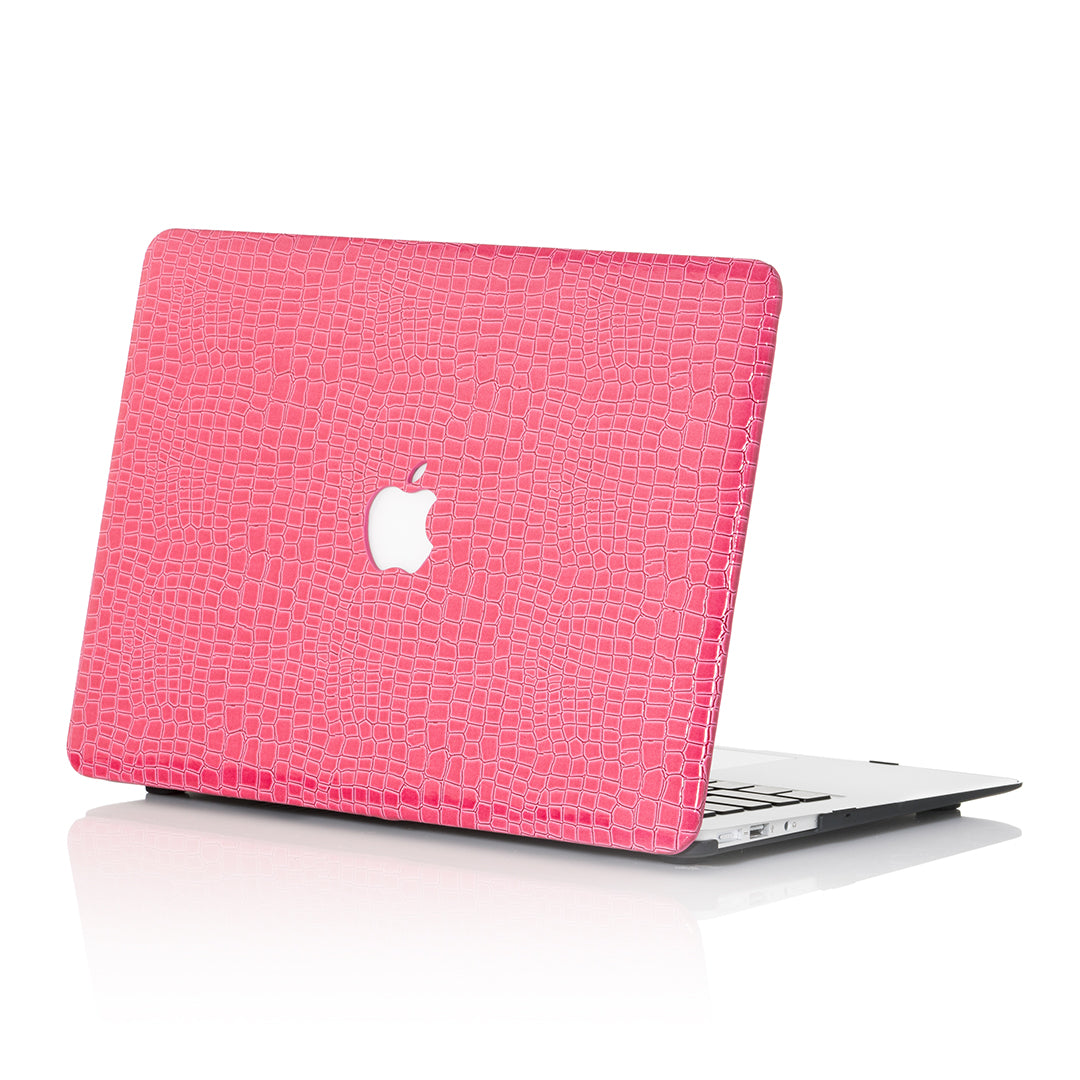Pink Faux Crocodile MacBook Case