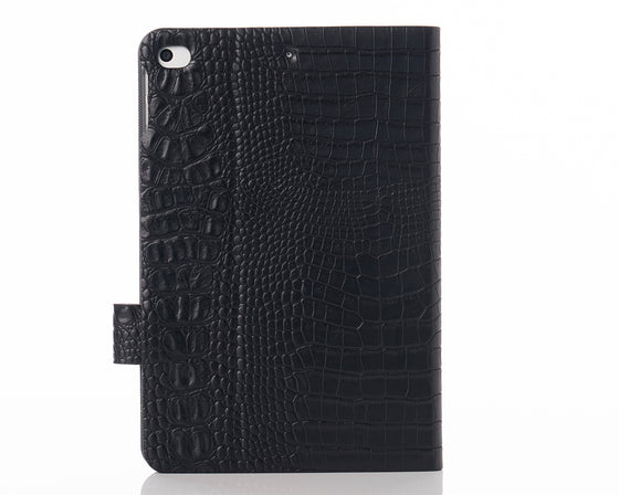 Black Faux Crocodile iPad Case