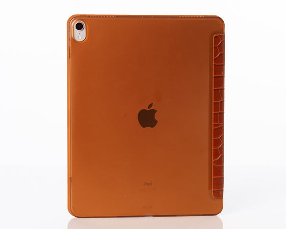 Cognac Faux Crocodile 12.9-inch iPad Pro Case