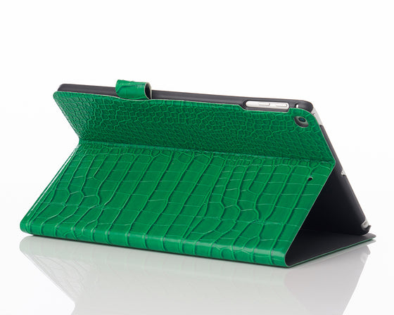 Emerald Faux Crocodile iPad Case
