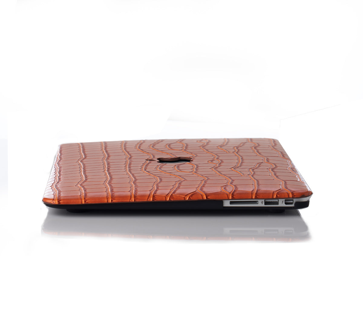 Mandarin Faux Crocodile MacBook Case