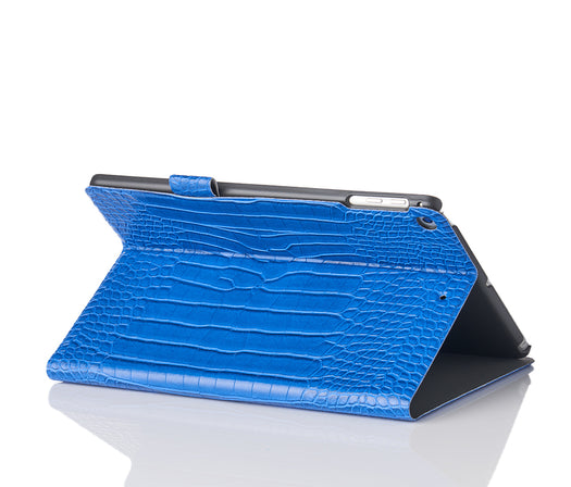 Cobalt Faux Crocodile iPad Case