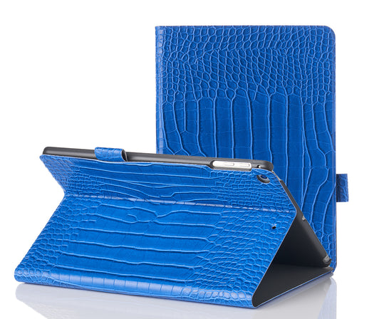 Cobalt Faux Crocodile iPad Case