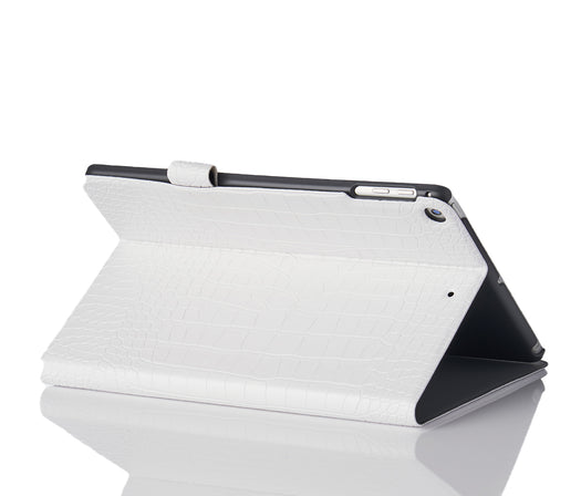 Snow Faux Crocodile iPad Case